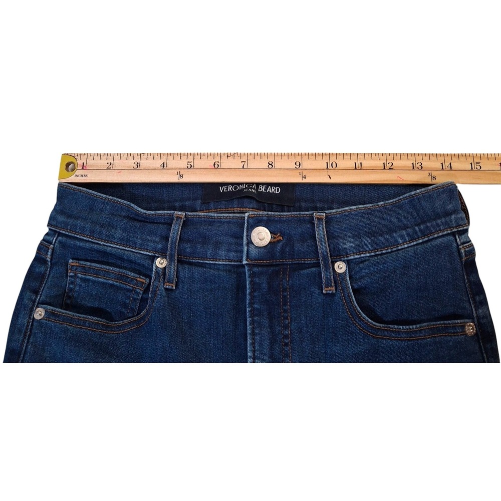 Veronica Beard Carson Ankle‎ Flare Jeans Women's 28 Blue Denim High Rise Stretch - Picture 11 of 11